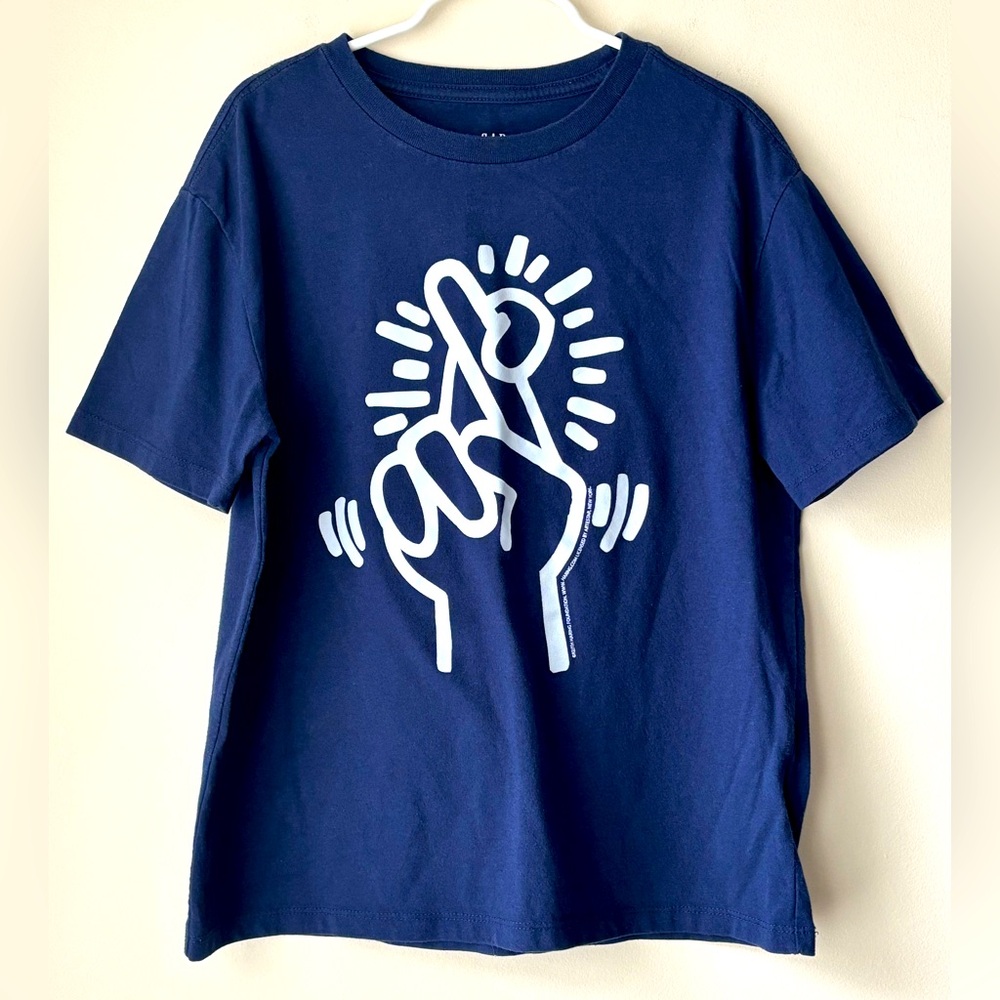 GAP Dark Blue Kids Tee with Graphic Medium 8/9yrs